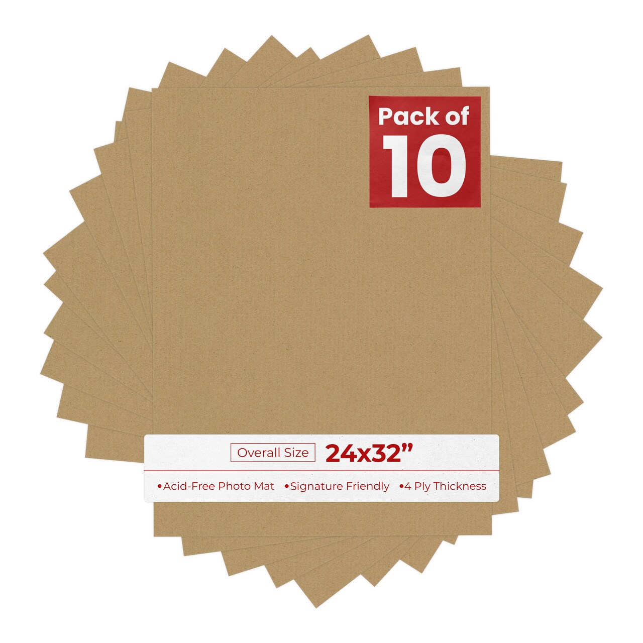 Rattan Beige 24x32 Uncut Mat Board - Blank Sheets, No Opening